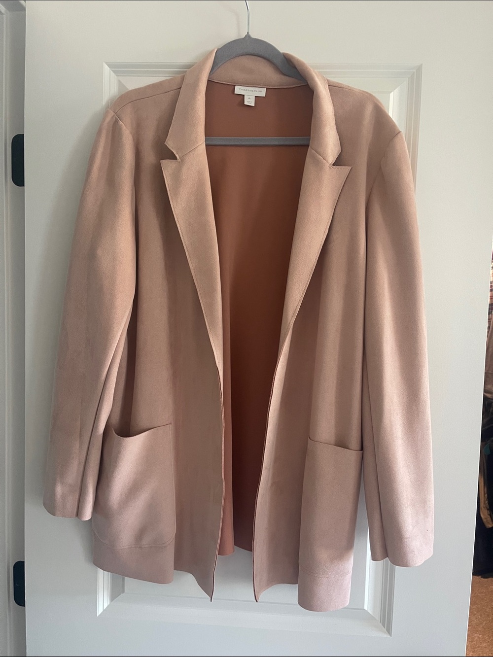 Charter Club Dusty Pink Open-Front Blazer